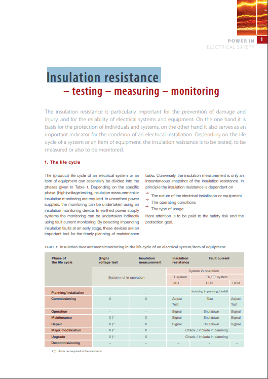 Isolationsmodstand-prøvning-måling-overvågning